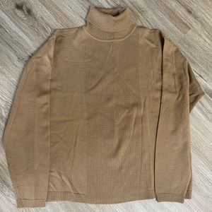 Women’s Pendleton 100% Wool Turtleneck Sweater Dark Tan Size L